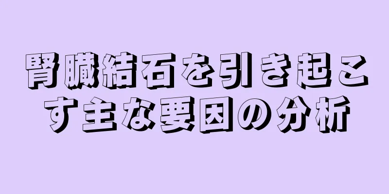 腎臓結石を引き起こす主な要因の分析