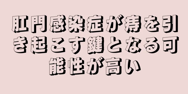 肛門感染症が痔を引き起こす鍵となる可能性が高い