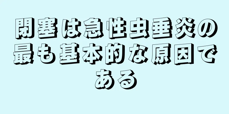 閉塞は急性虫垂炎の最も基本的な原因である