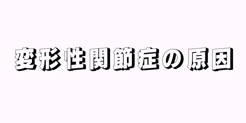 変形性関節症の原因