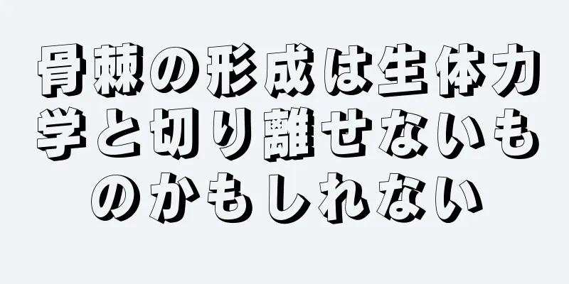 骨棘の形成は生体力学と切り離せないものかもしれない