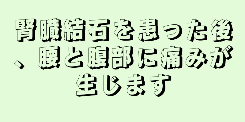腎臓結石を患った後、腰と腹部に痛みが生じます
