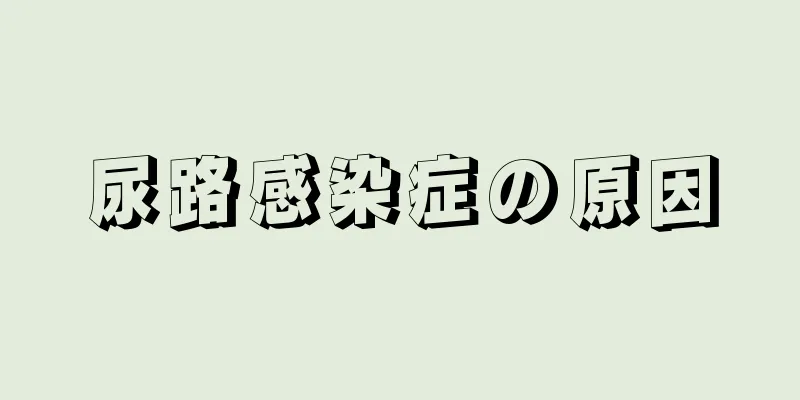 尿路感染症の原因