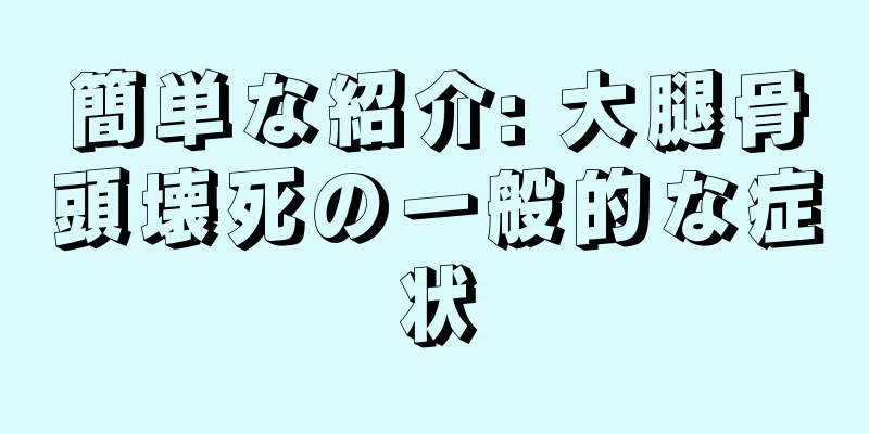 簡単な紹介: 大腿骨頭壊死の一般的な症状