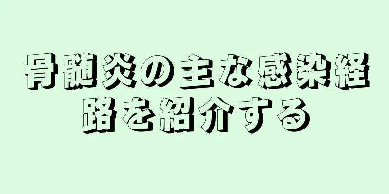 骨髄炎の主な感染経路を紹介する