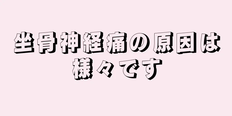 坐骨神経痛の原因は様々です