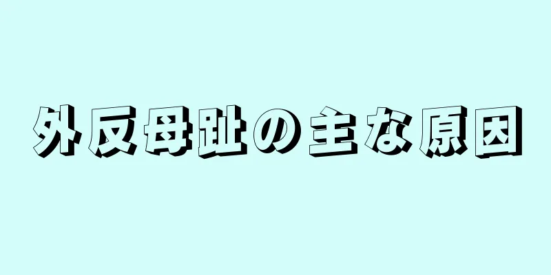外反母趾の主な原因