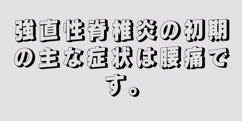 強直性脊椎炎の初期の主な症状は腰痛です。