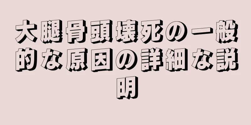 大腿骨頭壊死の一般的な原因の詳細な説明