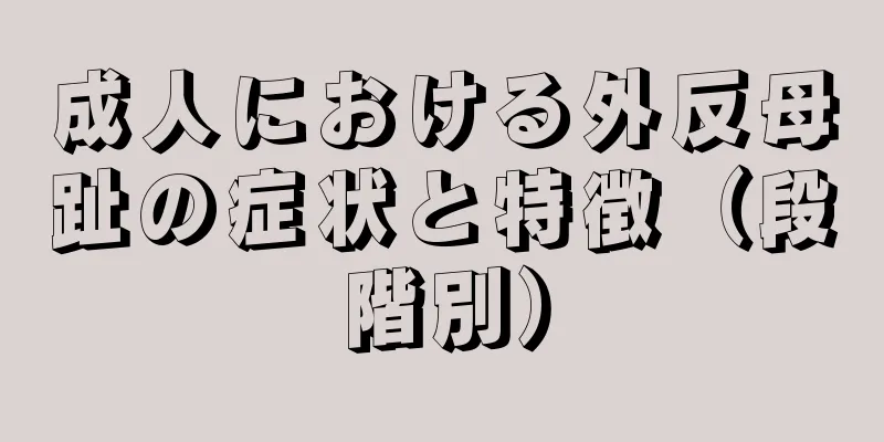 成人における外反母趾の症状と特徴（段階別）