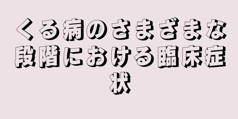 くる病のさまざまな段階における臨床症状