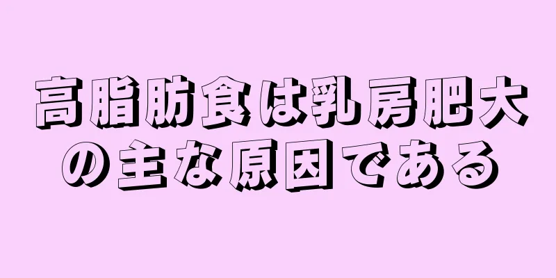 高脂肪食は乳房肥大の主な原因である