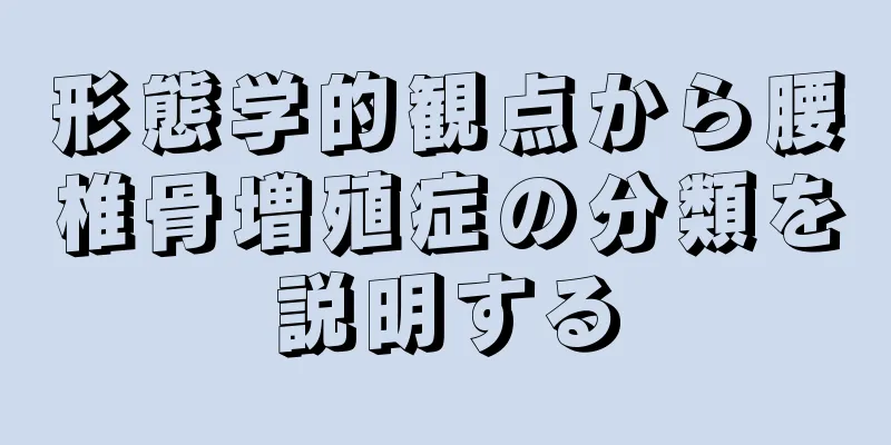 形態学的観点から腰椎骨増殖症の分類を説明する