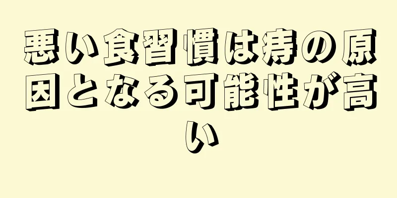 悪い食習慣は痔の原因となる可能性が高い