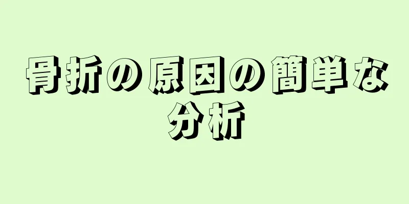 骨折の原因の簡単な分析
