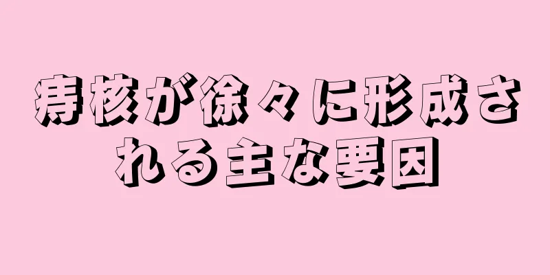 痔核が徐々に形成される主な要因