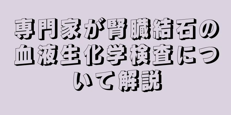 専門家が腎臓結石の血液生化学検査について解説