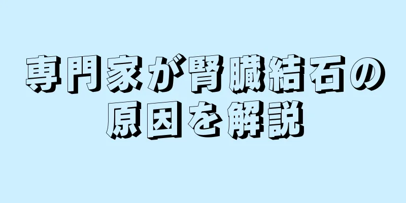 専門家が腎臓結石の原因を解説