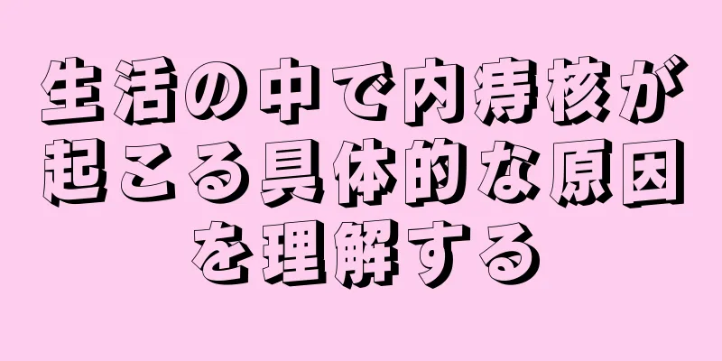 生活の中で内痔核が起こる具体的な原因を理解する