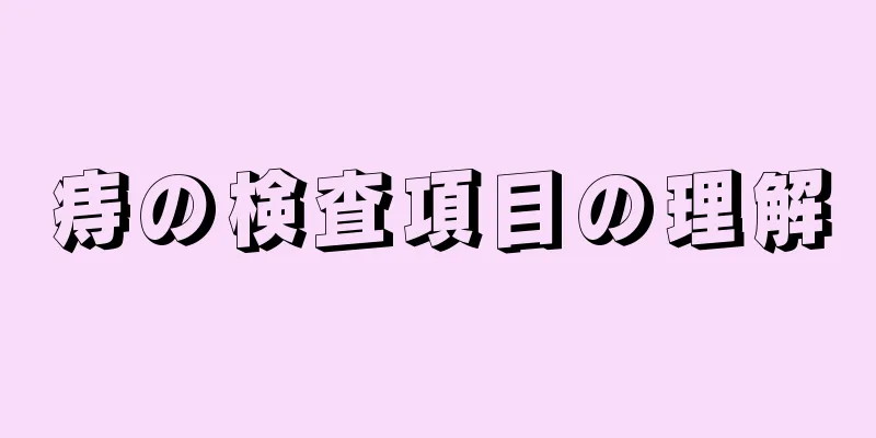 痔の検査項目の理解