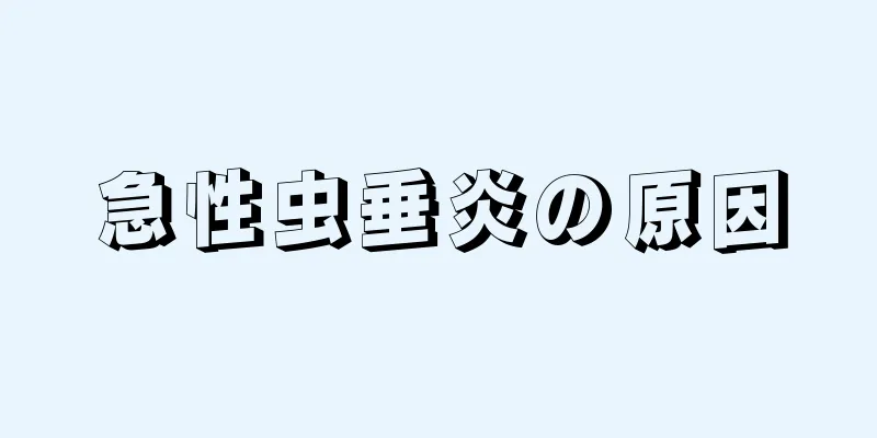 急性虫垂炎の原因