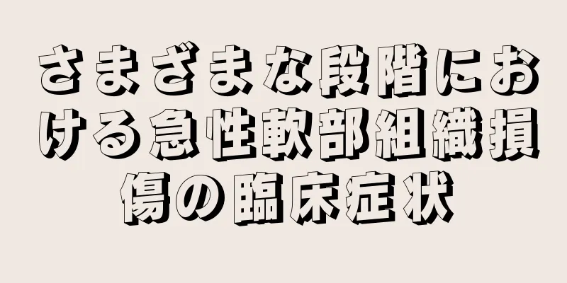 さまざまな段階における急性軟部組織損傷の臨床症状