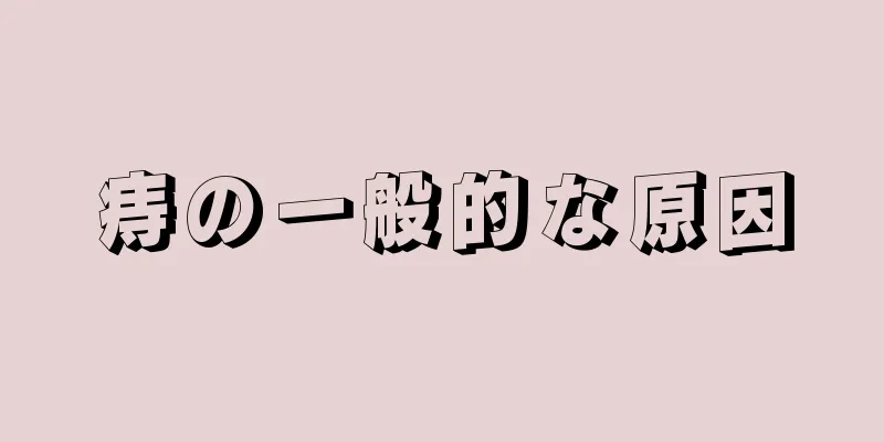 痔の一般的な原因