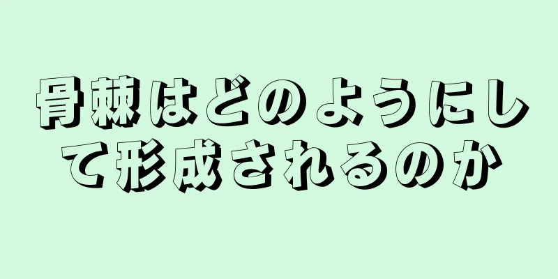 骨棘はどのようにして形成されるのか