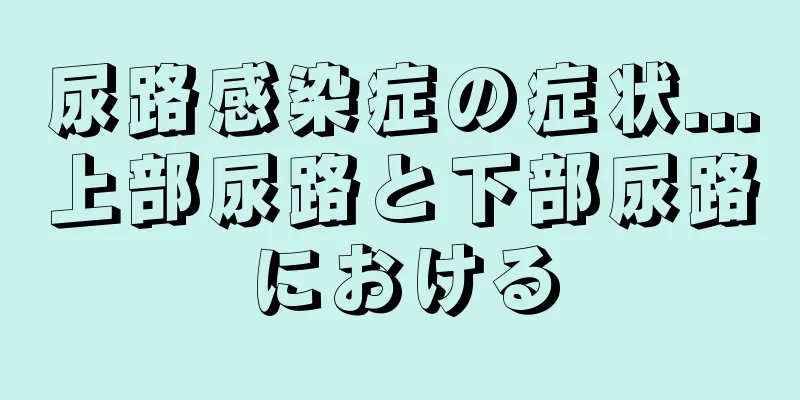 尿路感染症の症状...上部尿路と下部尿路における