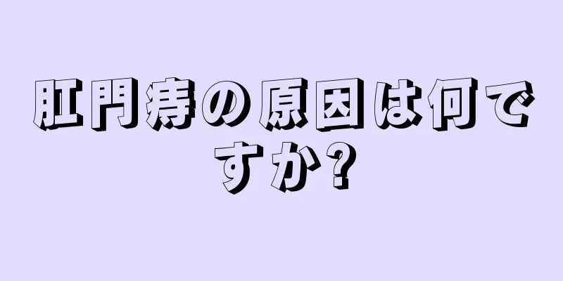 肛門痔の原因は何ですか?