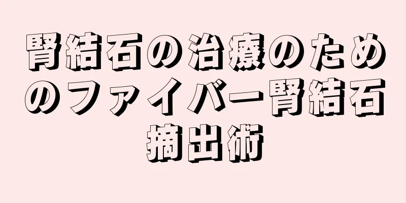 腎結石の治療のためのファイバー腎結石摘出術