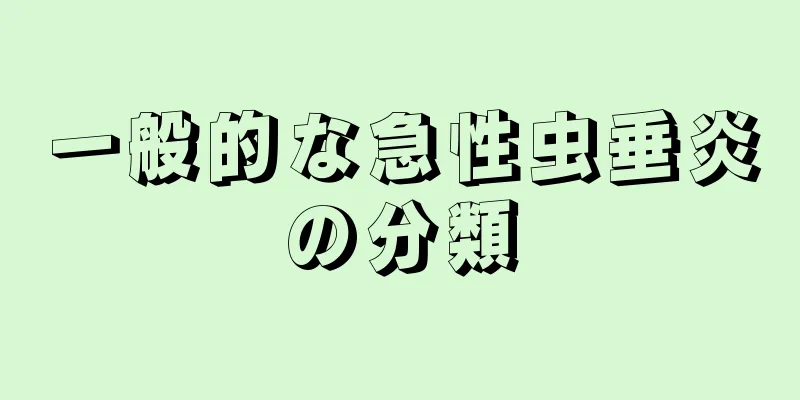 一般的な急性虫垂炎の分類