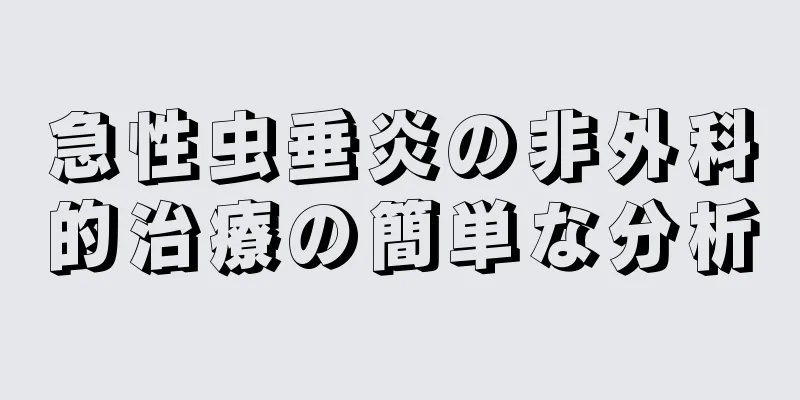 急性虫垂炎の非外科的治療の簡単な分析