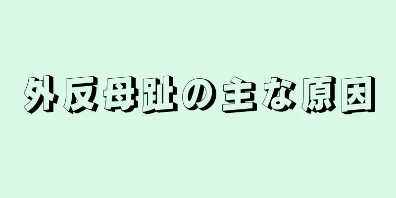 外反母趾の主な原因