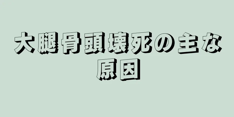 大腿骨頭壊死の主な原因