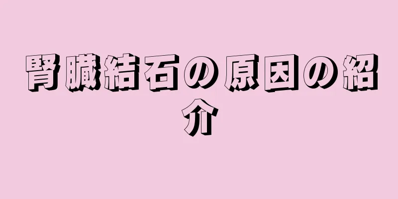 腎臓結石の原因の紹介