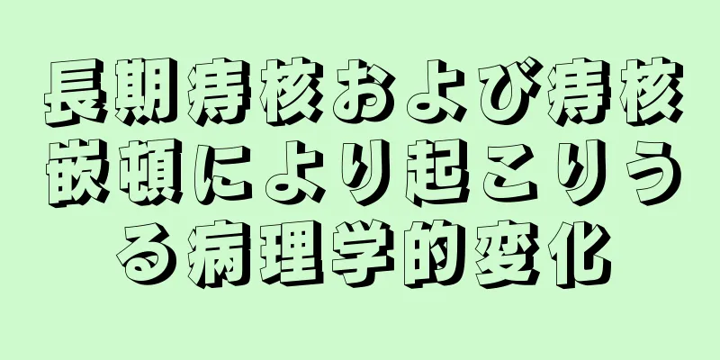 長期痔核および痔核嵌頓により起こりうる病理学的変化