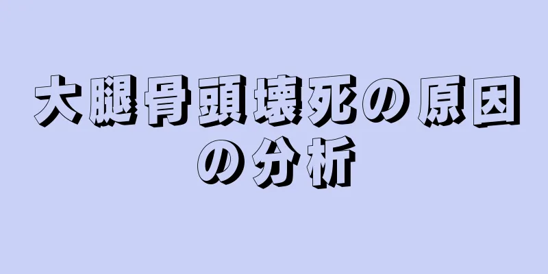 大腿骨頭壊死の原因の分析