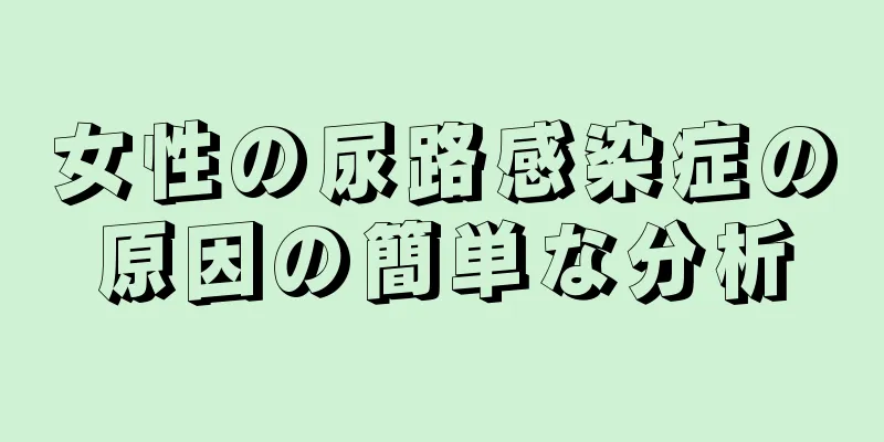 女性の尿路感染症の原因の簡単な分析