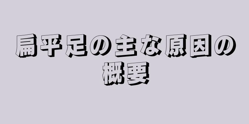 扁平足の主な原因の概要
