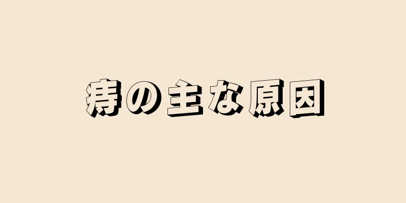 痔の主な原因