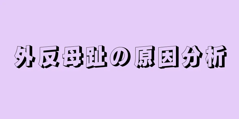外反母趾の原因分析