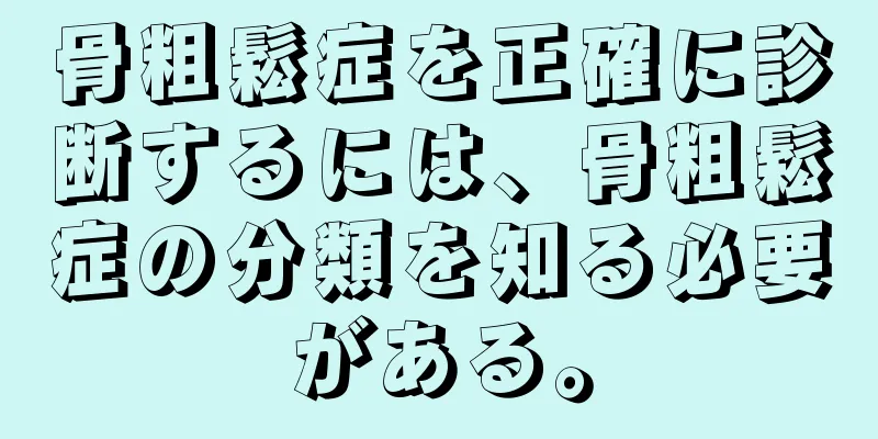 骨粗鬆症を正確に診断するには、骨粗鬆症の分類を知る必要がある。