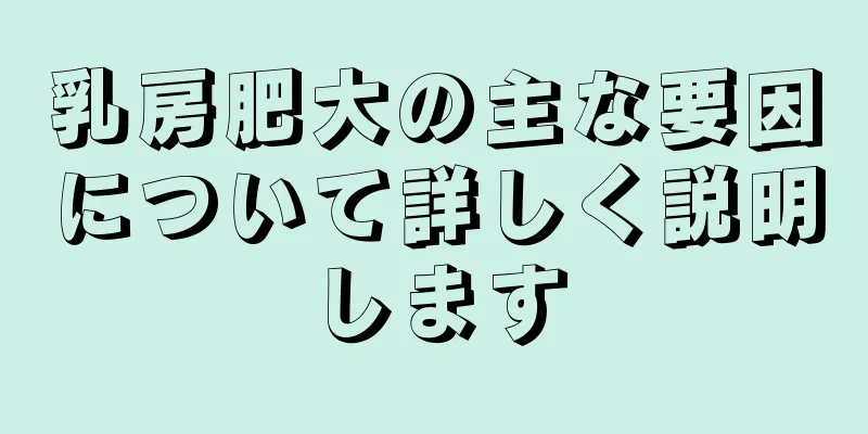 乳房肥大の主な要因について詳しく説明します