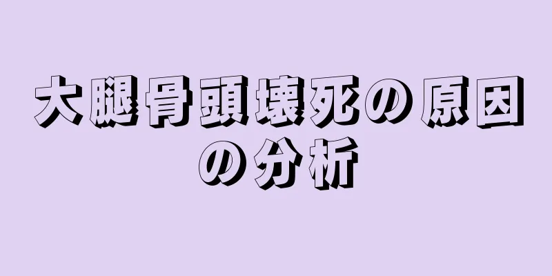 大腿骨頭壊死の原因の分析