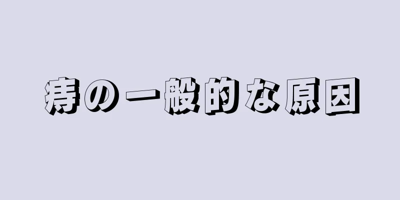 痔の一般的な原因