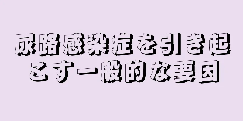 尿路感染症を引き起こす一般的な要因