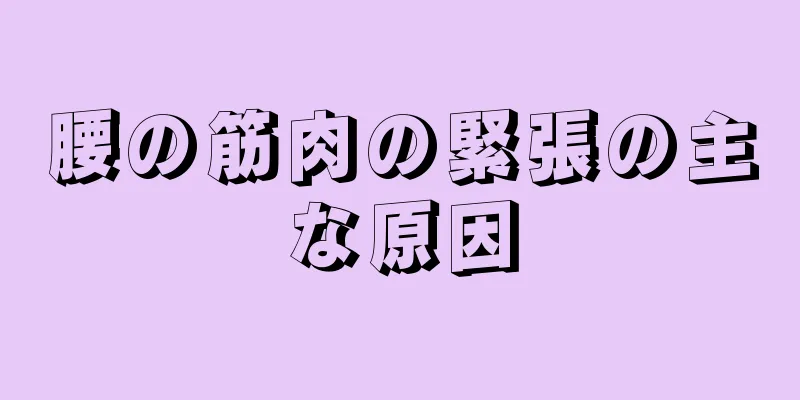 腰の筋肉の緊張の主な原因
