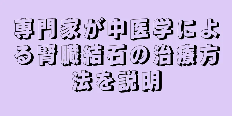 専門家が中医学による腎臓結石の治療方法を説明