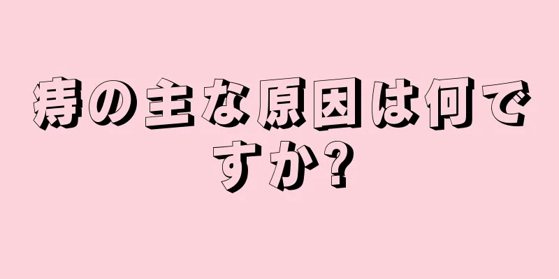 痔の主な原因は何ですか?